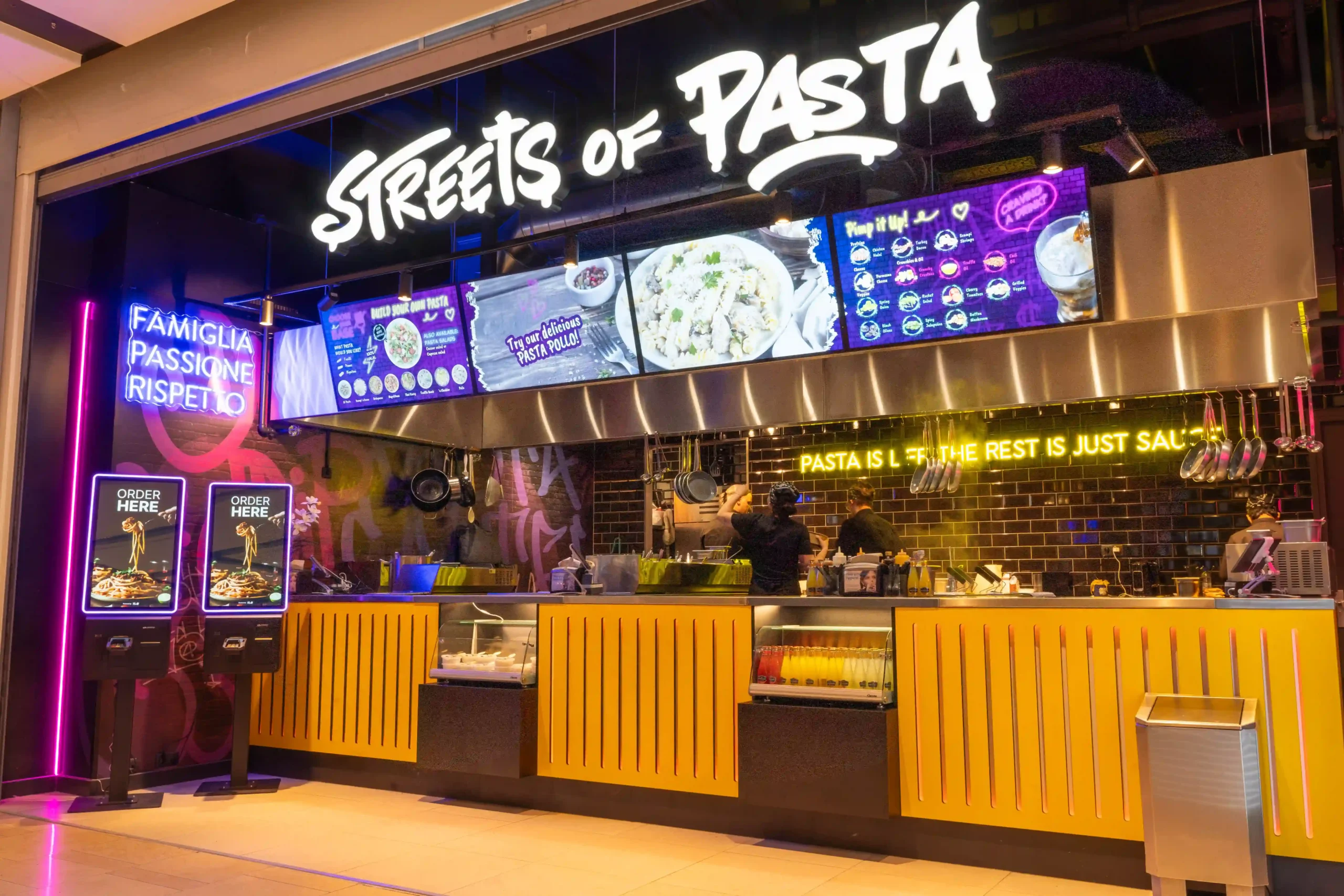 Streets of pasta store front